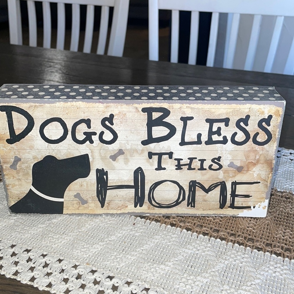 BOGO 🌸🌼 Dogs Bless This Home Sign